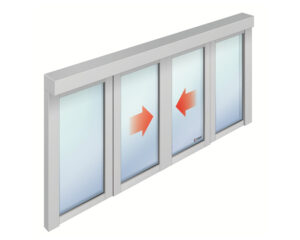 Puerta corredera cortafuego